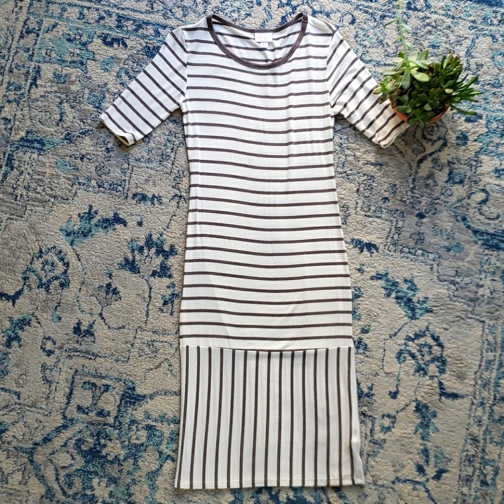 Buttery-Soft Striped Midi Dress